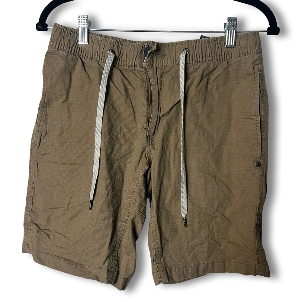 Vuori Men’s Olive Organic Cotton Utility Shorts Zip Pockets – Sz. S